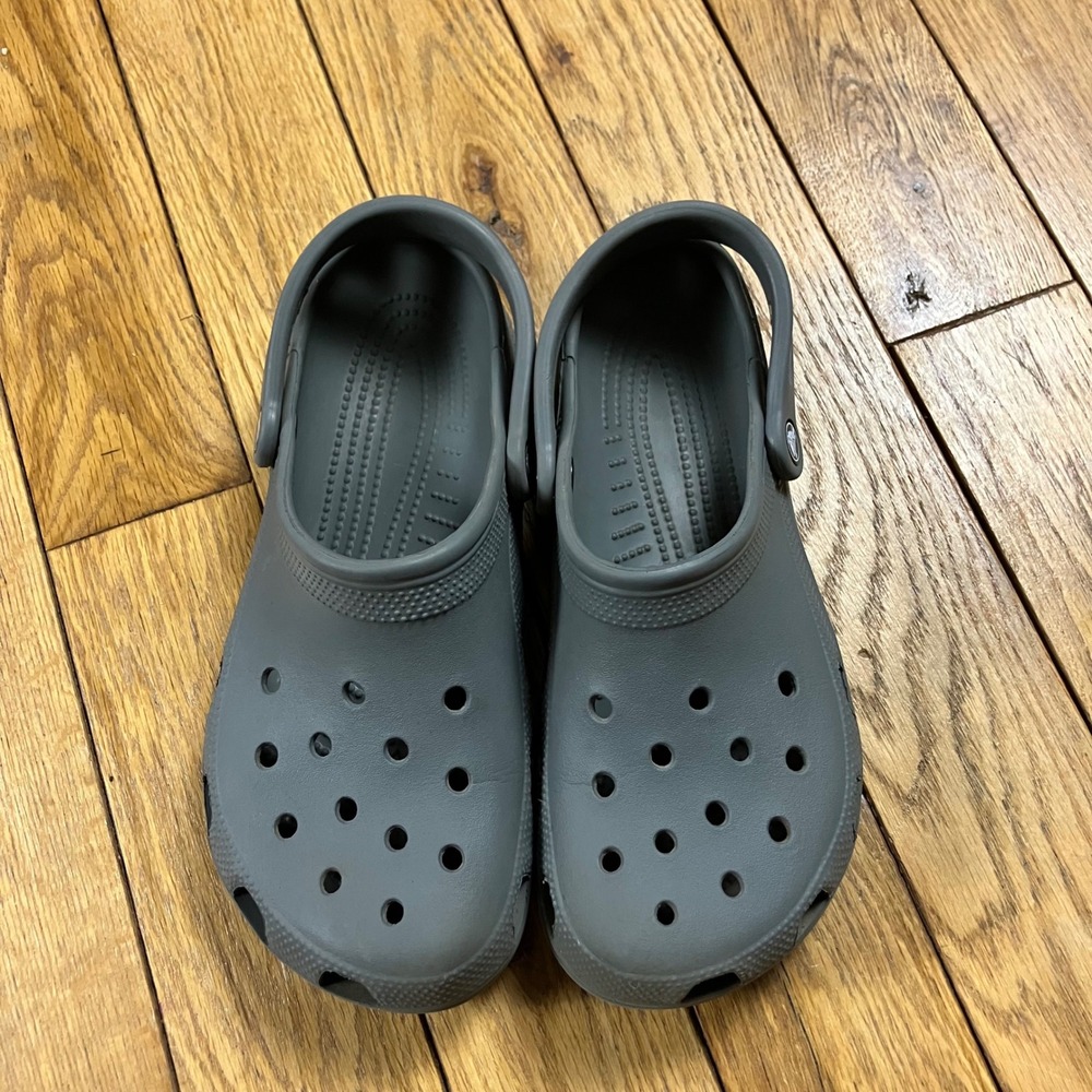 Crocs Classic Clog Slate Grey Mens 8 Womens 10 Comfort Slip On Water Shoes